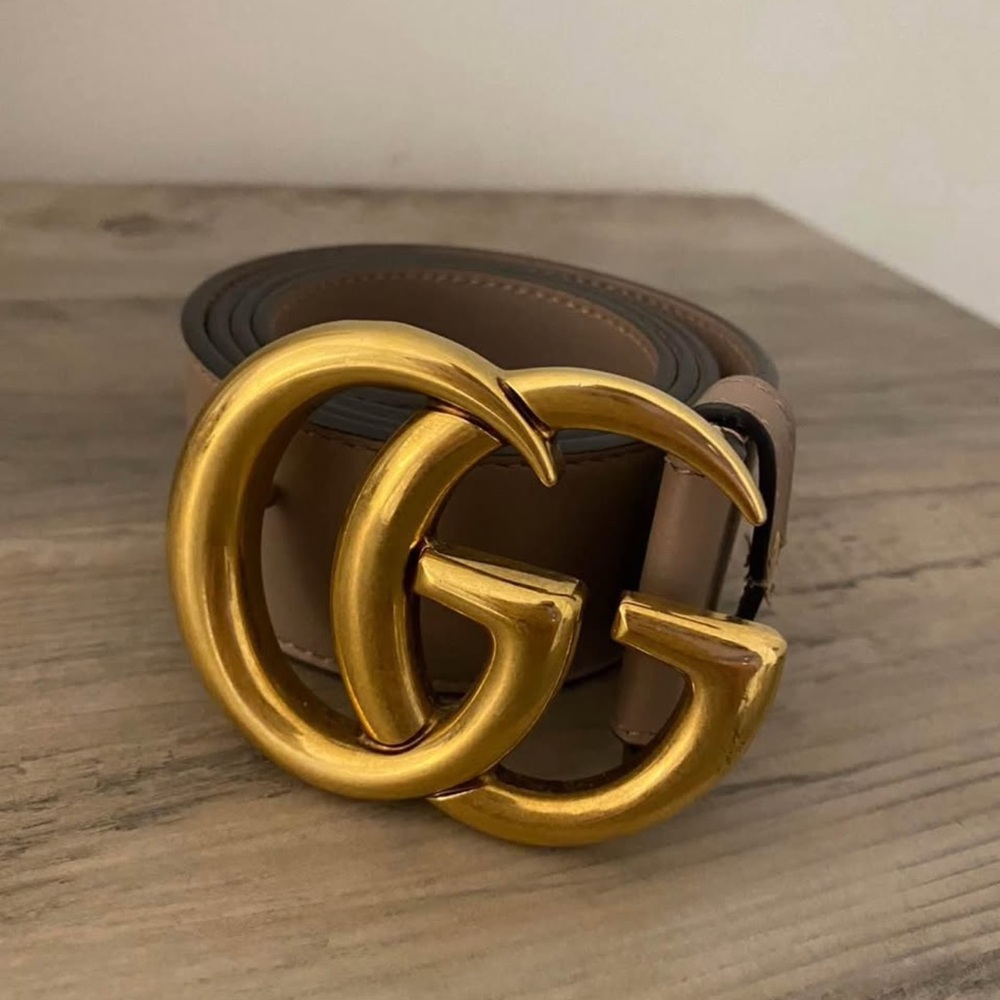 Gucci Tan Leather Belt Bag with Gold GG Buckle